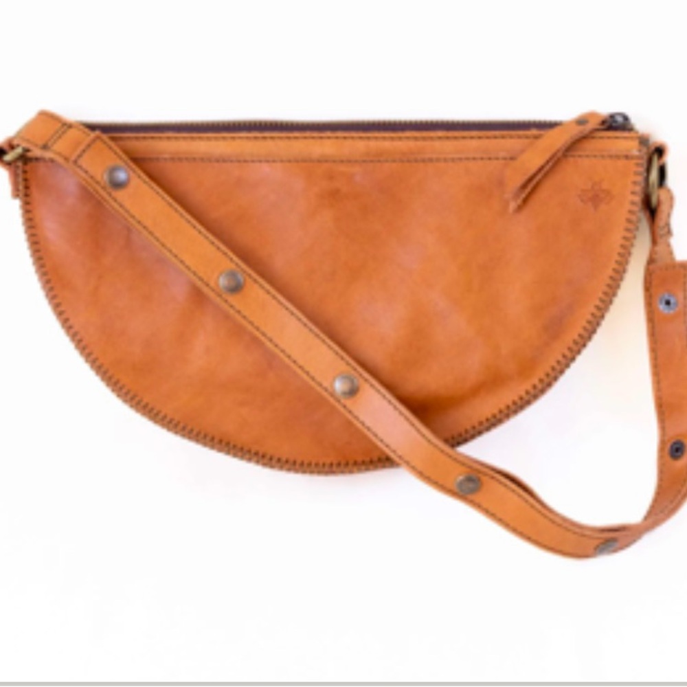 Cognac Leather Crossbody